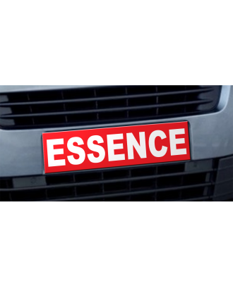 Cache plaque d'immatriculation avantage Essence rouge