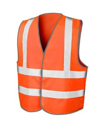 Gilet de sécurité orange fluo - Textile personnalisable : Autosignalétique