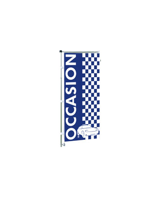 Kit mat et drapeau occasion 2 bleu à damiers 5.5 m