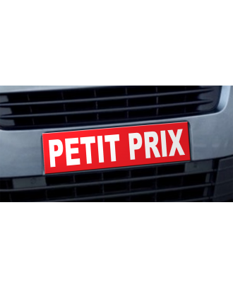 Cache plaque d'immatriculation avantage Petit Prix rouge