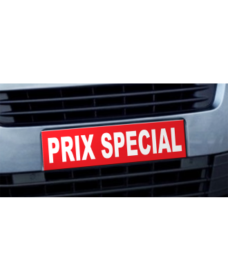 Cache plaque d'immatriculation avantage Prix Spécial rouge