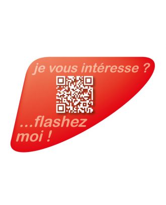 Autocollant QR Code Annonce Automobile personnalisé rouge