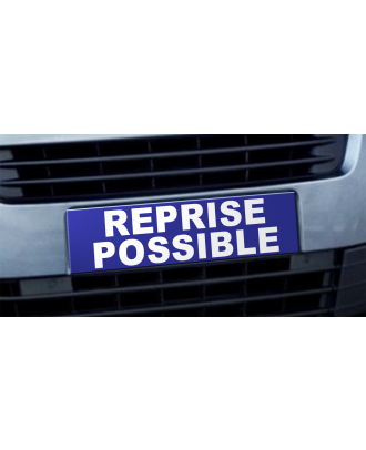 Cache plaque d'immatriculation avantage Reprise Possible bleu