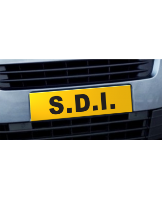 Cache plaque d'immatriculation avantage SDI jaune et noir