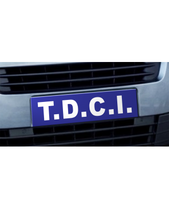 Cache plaque d'immatriculation avantage TDCI bleu