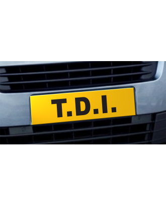 Cache plaque d'immatriculation avantage TDI jaune et noir