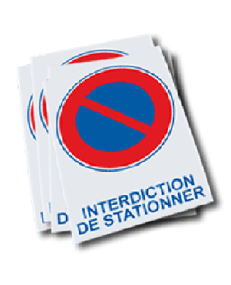 Etiquettes dissuasives interdiction de stationner : AS